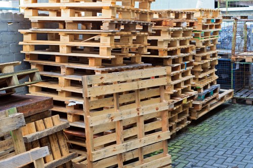 Modern waste disposal equipment on a construction site